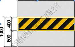 立柱、墻面警示線